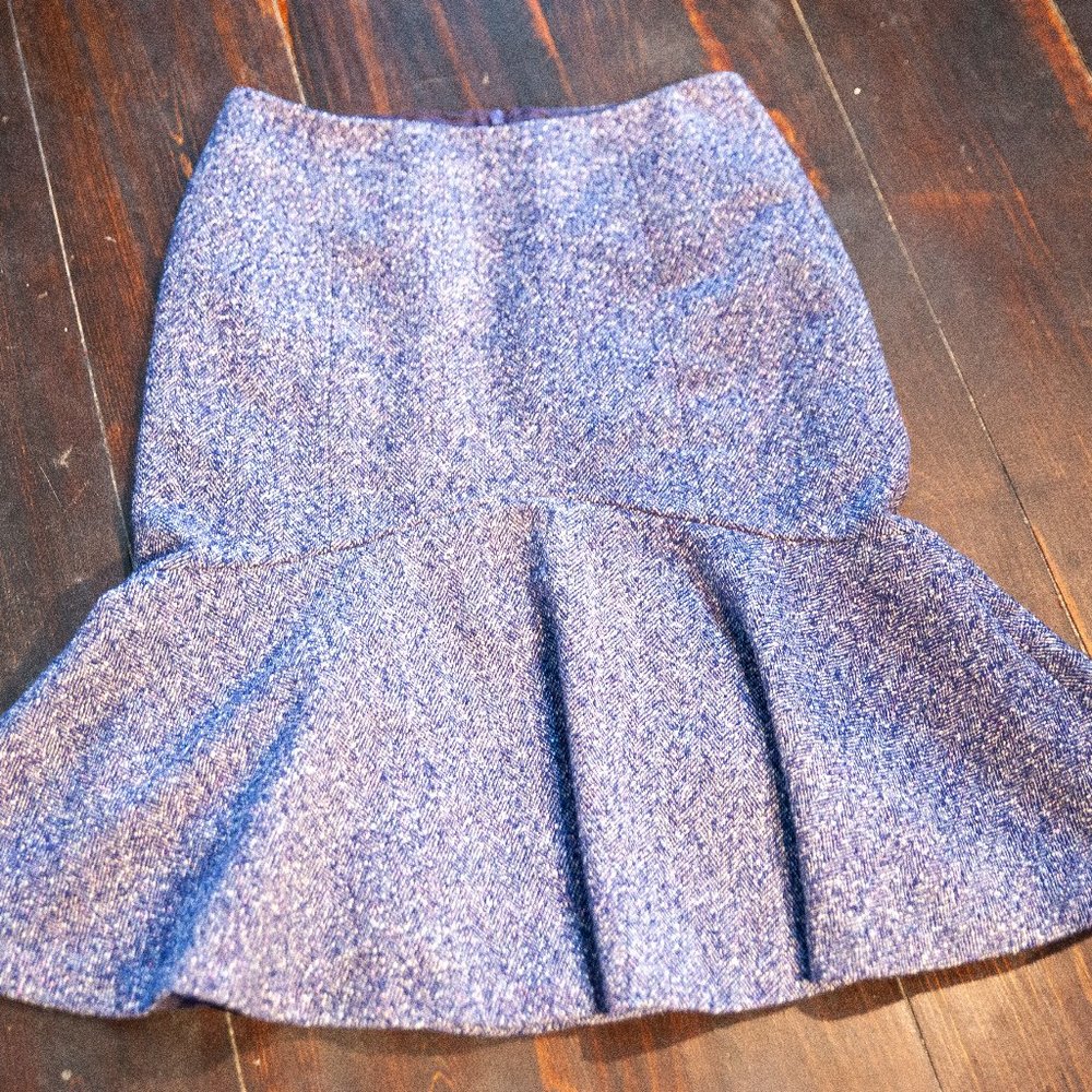 Blue Wool Mermaid Skirt